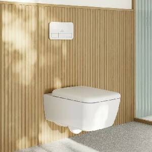 Villeroy & Boch Комплект окачена тоалетна чиния Villeroy&Boch Skyla Combi-Pack TwistFlush Rimless със седалка softclose, бяло Alpin CeramicPlus (4682CLR1)