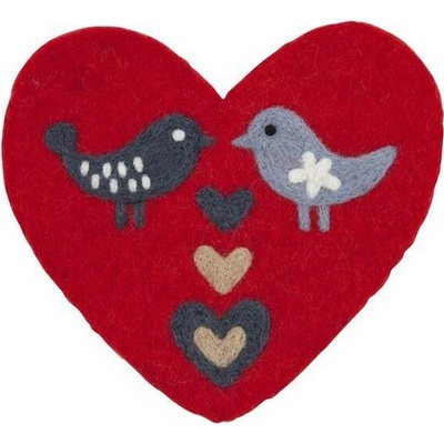 Klippan Plstěná podložka Love birds 20x20cm