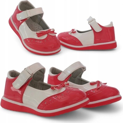 Detské baleríny laky na suchý zips kožená vložka 6484