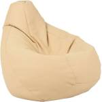 Pufrelax Пуф круша, 220л. , Nirvana Hobbit - Teteron Beige, За открито, Перящ се калъф, Пълнеж от Полистиролни перли