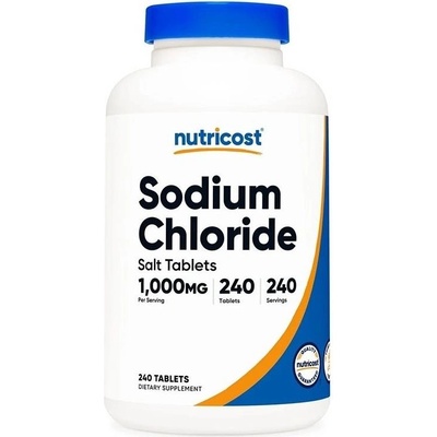 Nutricost Sodium Chloride, 1000 mg, 240 таблетки, Nutricost (08046 (368101) NC)