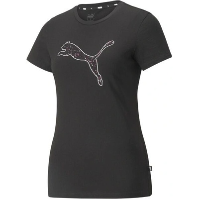 Puma dámske vzorované tričko Stardust Čierne