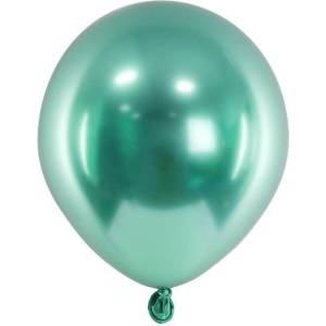 Party Deco Латексови Балони Хром, Бутилково Зелено - 12 см (chb1-5-012b-50)
