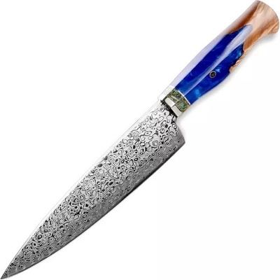 IZMAEL Damaškový kuchynský nôž Sakai Chef/Modrá 19.5 cm