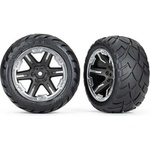 Traxxas колело 2.8", джанта RXT черен-хром, гума Anaconda (2WD задни) (2)