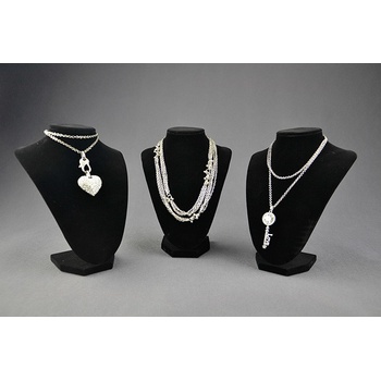 Elementrix dekolt na šperky výška 22cm čierny