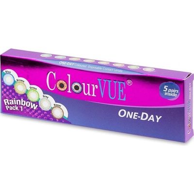 MaxVue Vision ColorVue Trublends One-Day Rainbow Pack1 barevné nedioptrické 5 párů čoček