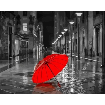Zuty maľovanie podľa čísiel Červený dáždnik