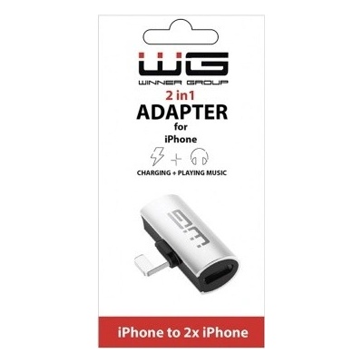 Winner Mini adapter Lightning (m) to Lightning 2x (f) (Černo-šedá) 8591194096686