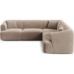 Cosmopolitan Design Светлокафяв кадифен ъглов диван Campi - Cosmopolitan Design (COS_COR_120_F1_CAMPI2)