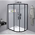 SAPHO Sigma - Душ кабина 120x90 см, R550, матово черно/прозрачно стъкло GS1290B (GS1290B)
