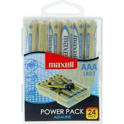 Алкални батерии MAXELL LR03 1, 5V AAA 24 бр. блистер PVC case (ML-BA-LR03-24PK)