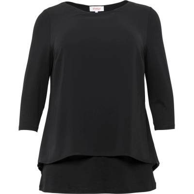 SHEEGO Блуза черно, размер 56