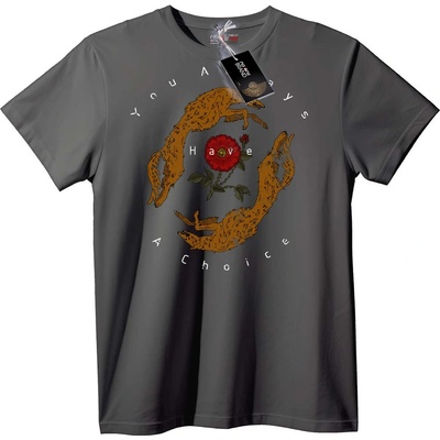 NOONEBRAND Тениска с лисици и надпис 'You Always Have a - 2XL, White