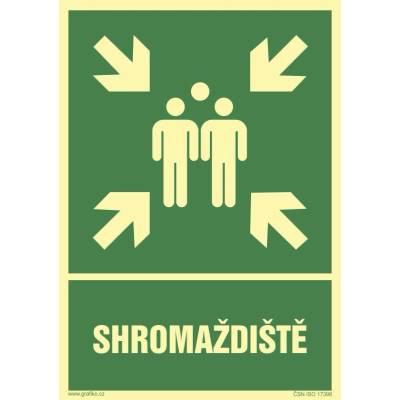 Grafiko | Shromaždiště - fotoluminiscenční - Materiál Samolepící PVC folie, Rozměr 297x210mm