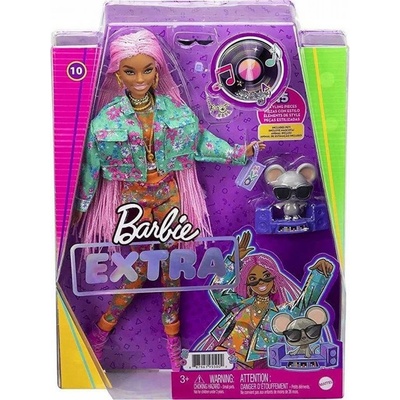 Barbie Extra Stylová dlouhovláska s myškou