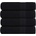 vidaXL Кърпи за баня FROGN 4 бр. Черни 100x150 см 360 г/м2 (136957)