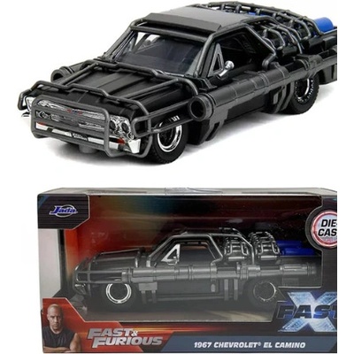 Jada Chevrolet El Camino Pick-up ff10 Custom With Gun 1967 Fast & Furious Matt Black 1:32