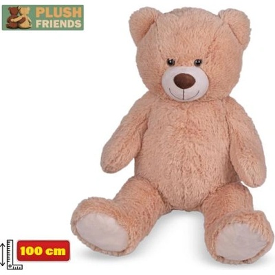 Mikro Plush Friends плюшено мече 100см кремаво с панделка