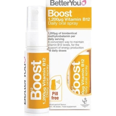 BetterYou Vitamín B12 v spreji s príchuťou marhule 25 ml