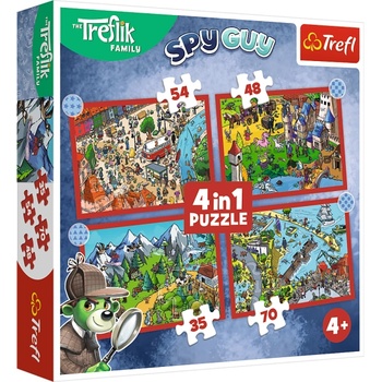Trefl Пъзел 4в1 Любими Treflíci (34675)
