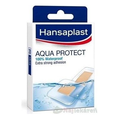 Hansaplast AQUA PROTECT vodeodolná náplasť, stripy 20 ks