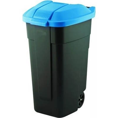 Curver Odpadkový kôš, s kolieskami, plastový, 110 l, modrá/čierna