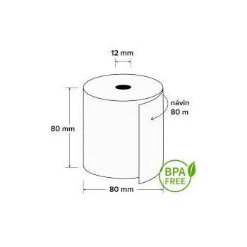Termo kotouček 80/80/12mm, 80m, BPA free