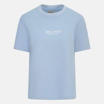 Blank Essentials Дамска тениска Blank Essentials Blank E Core Puff Print T-Shirt Ladies - Mineral Blue