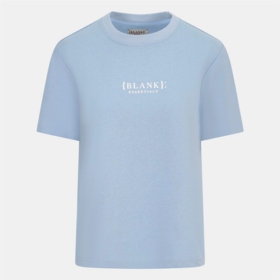 Blank Essentials Дамска тениска Blank Essentials Blank E Core Puff Print T-Shirt Ladies - Mineral Blue
