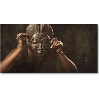 Foto obraz sklo tvrzené Africká maska 100x50 cm