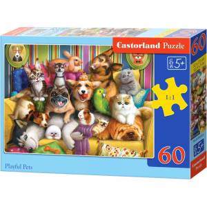 Castorland Пъзел Castorland от 60 части - Игриви приятелчета (B-066254) - ozone