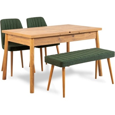 Sconto Jedálenská zostava Santiago borovica atlantic / zelená