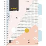 STREET Спирална тетрадка с линийка STREET Pad A/5 100 листа с цветен модел 67155 (67155)