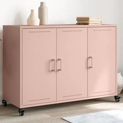 vidaXL 11461.846681 příborník růžový 100,5 x 39 x 72 cm ocel