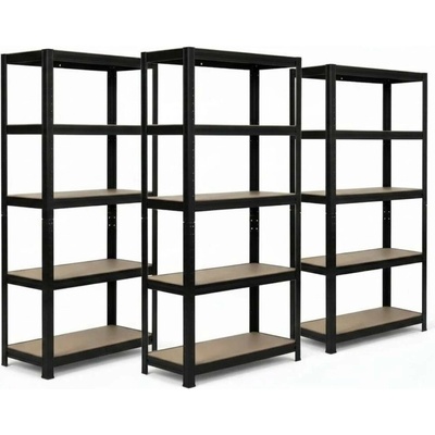 Mamutex Standard Regál 180 x 120 x 60 cm 5 polic černý 3 ks