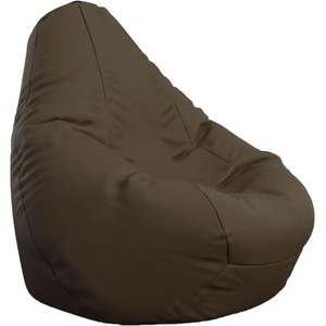 Pufrelax Пуф круша, 220л. , Nirvana Hobbit - Chocolate, PU кожа, Пълнеж от Полистиролни перли (PUF-G-NH-PU-CHO)