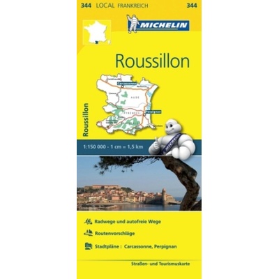 Michelin Karte Roussillon. Aude, Pyrénées-Orientales