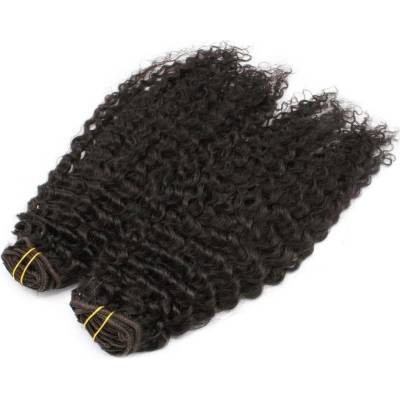 Kudrnatý clip in maxi set 53cm pravé lidské vlasy REMY PŘÍRODNÍ ČERNÁ