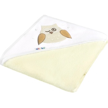Akuku Detská osuška 100x100 tyrkysová so sovou