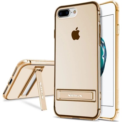Nillkin Силиконов Калъф с Поставка за iPhone 8/7 Plus, Nillkin Crashproof 2 Case, Златист (6902048130869)