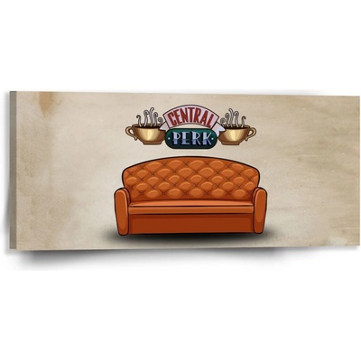 Sablio Obraz Seriál Priatelia CENTRAL PERK Gauč - 110x50 cm
