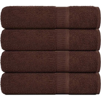 vidaXL Кърпи за баня FROGN 4 бр. Кафяви 100x150 см 360 г/м2 (136765)