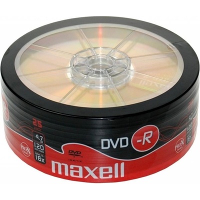 Maxell Оптичен носител DVD-R 4.7GB, MAXELL 16x, 25бр (ML-DDVD-R4,7-25PK)