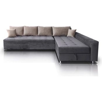 ИРИМ Ъглов диван с функция сън Дивна xl сиво