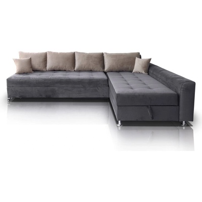 ИРИМ Ъглов диван с функция сън Дивна xl сиво