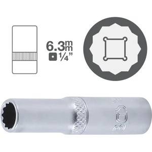 BGS technic 12-стенни дълги вложки 1/4" от 3.40лв