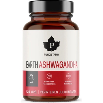 Puhdistamo - Real Foods Oy Ашваганда 375 mg 120 капсули | Puhdistamo (224674 (000271) PHD)