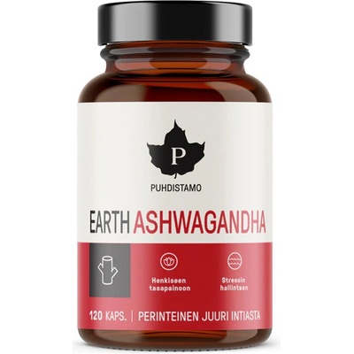 Puhdistamo - Real Foods Oy Ашваганда 375 mg 120 капсули | Puhdistamo (224674 (000271) PHD)