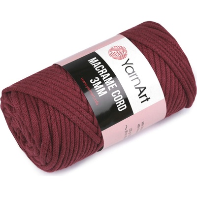 Pletací příze Macrame Cord 250 g bordó 1 ks
